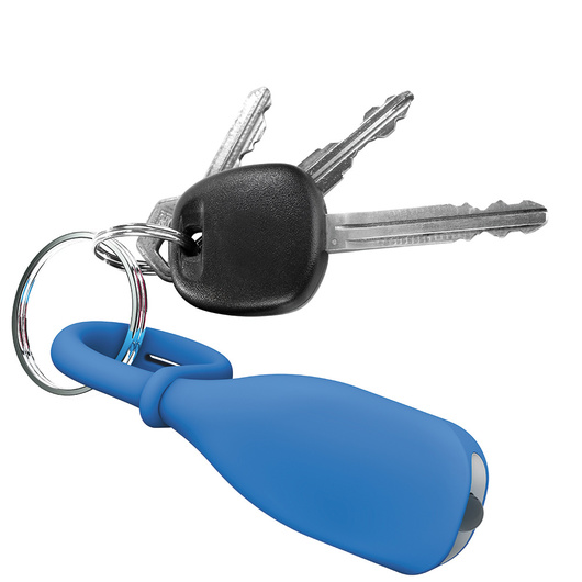 Silicone Loop Light Keyrings Blue